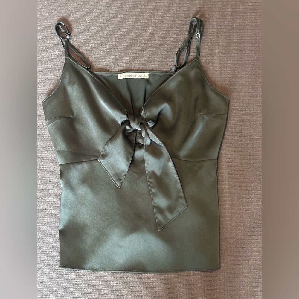 Abercrombie & Fitch Green Satin Top